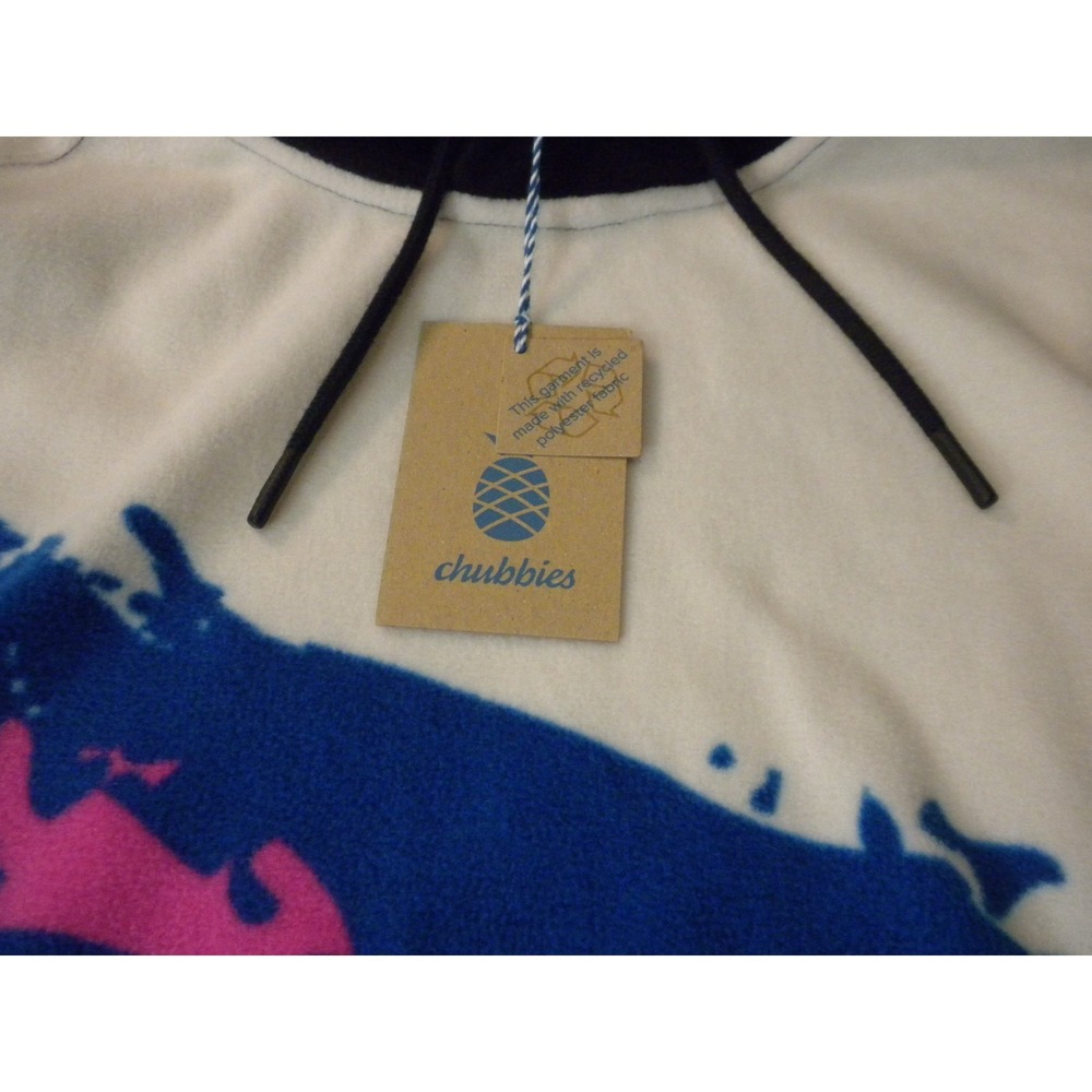 Chubbies Retro Splash Hoodie Sweatshirt Mens M Black Low Pile Fleece Vaporwave - Picture 6 of 11